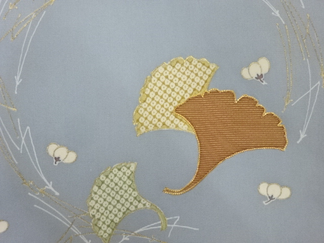名古屋帯 塩瀬 抽象柄 唐辛子 金駒刺繍 金彩 黄土色 O-5387 名古屋帯 塩瀬 抽象柄 唐辛子 金駒刺繍 金彩 黄土色 O-5387 - メルカリ